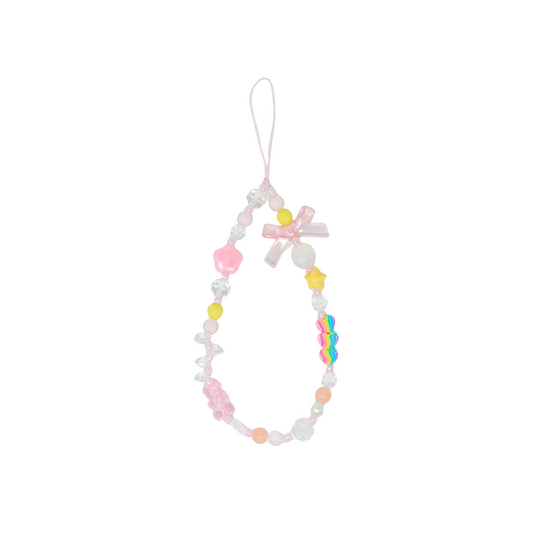 Caser Custom Rainbow Heart Gummy Bear phone charm, detail view