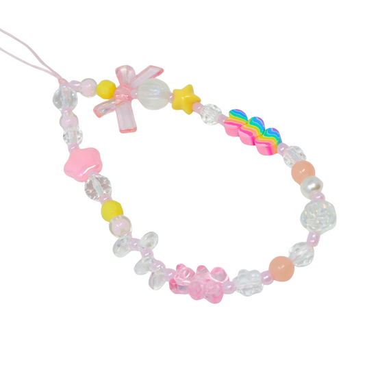 Rainbow Heart Gummy Bear Phone Charm