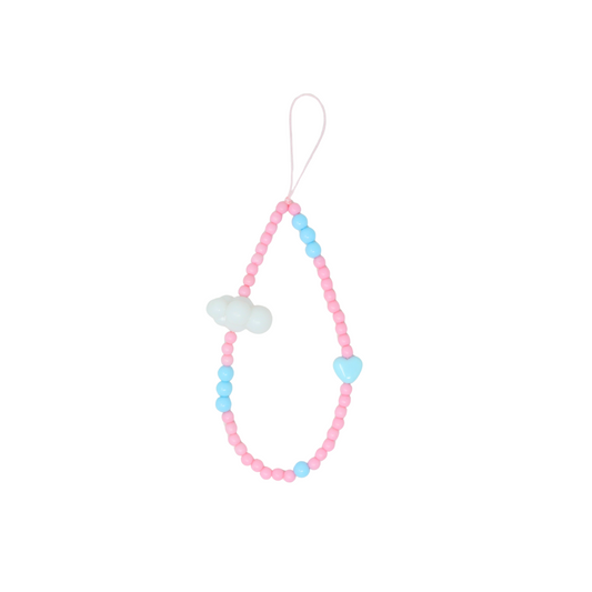 Caser Custom Baby Pink & Blue Cloud phone charm, detail view