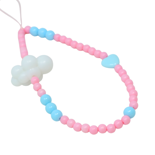 Baby Pink & Blue Cloud Phone Charm