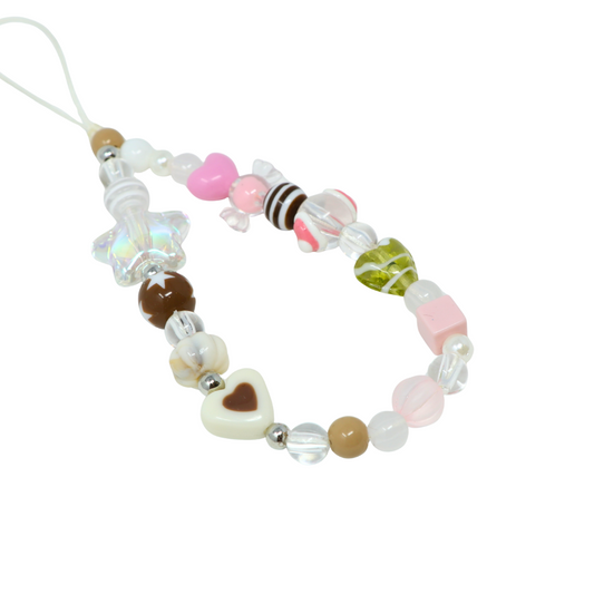 Clear Brown Candy Phone Charm
