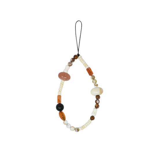 Caser Custom Brown Ivory Stone phone charm, detail view