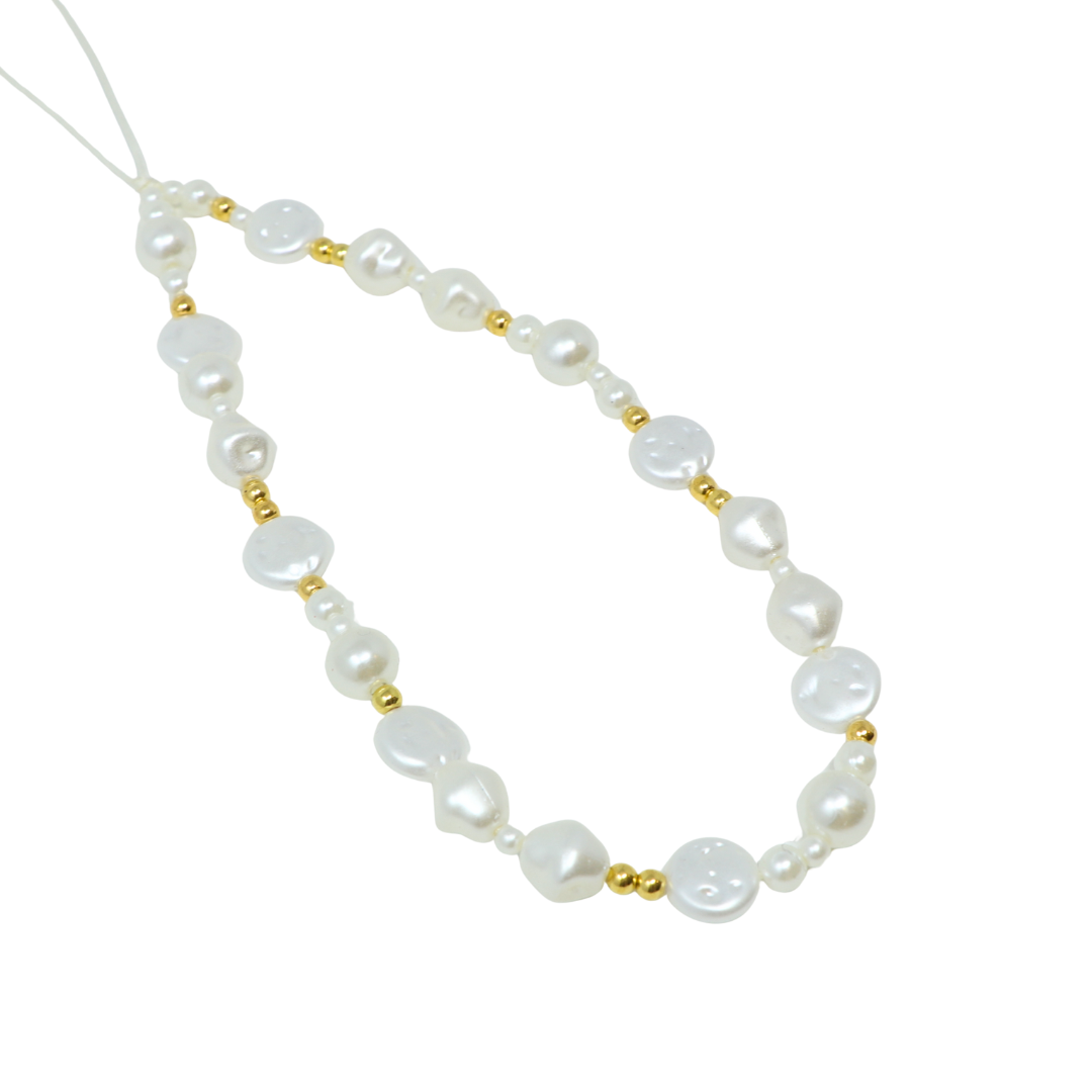 Pearl Full Moon Phone Charm