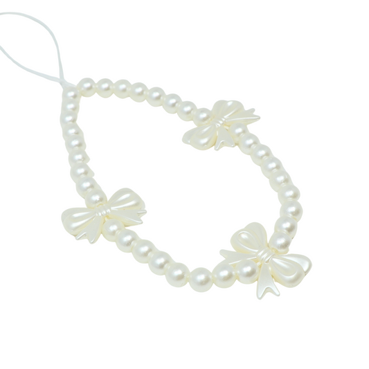 Pearl Bow Phone Charm