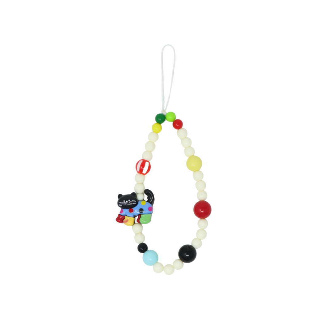Caser Custom Rainbow Circus Cat phone charm, detail view