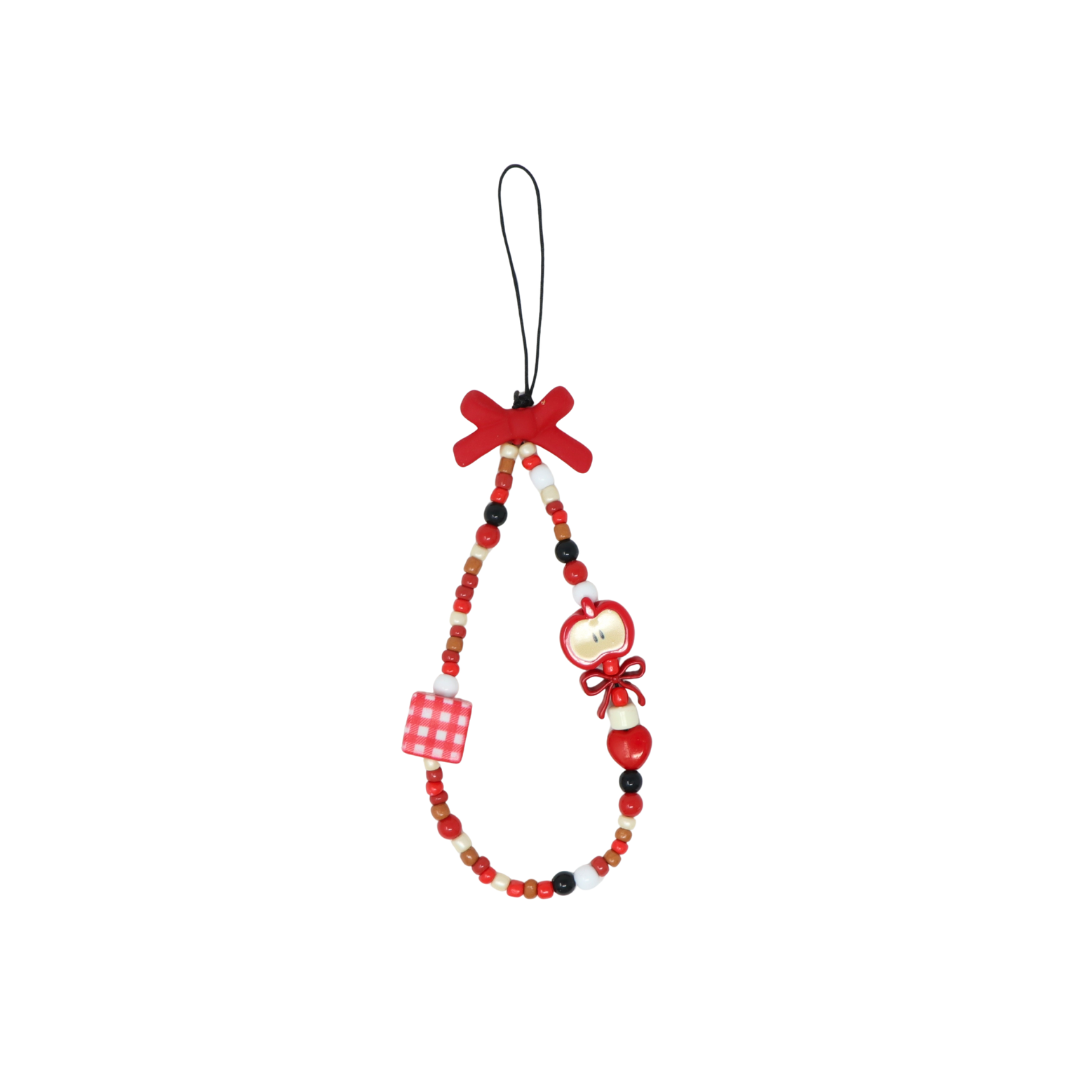 Caser Custom Red Apple phone charm, detail view