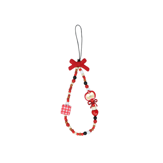 Caser Custom Red Apple phone charm, detail view