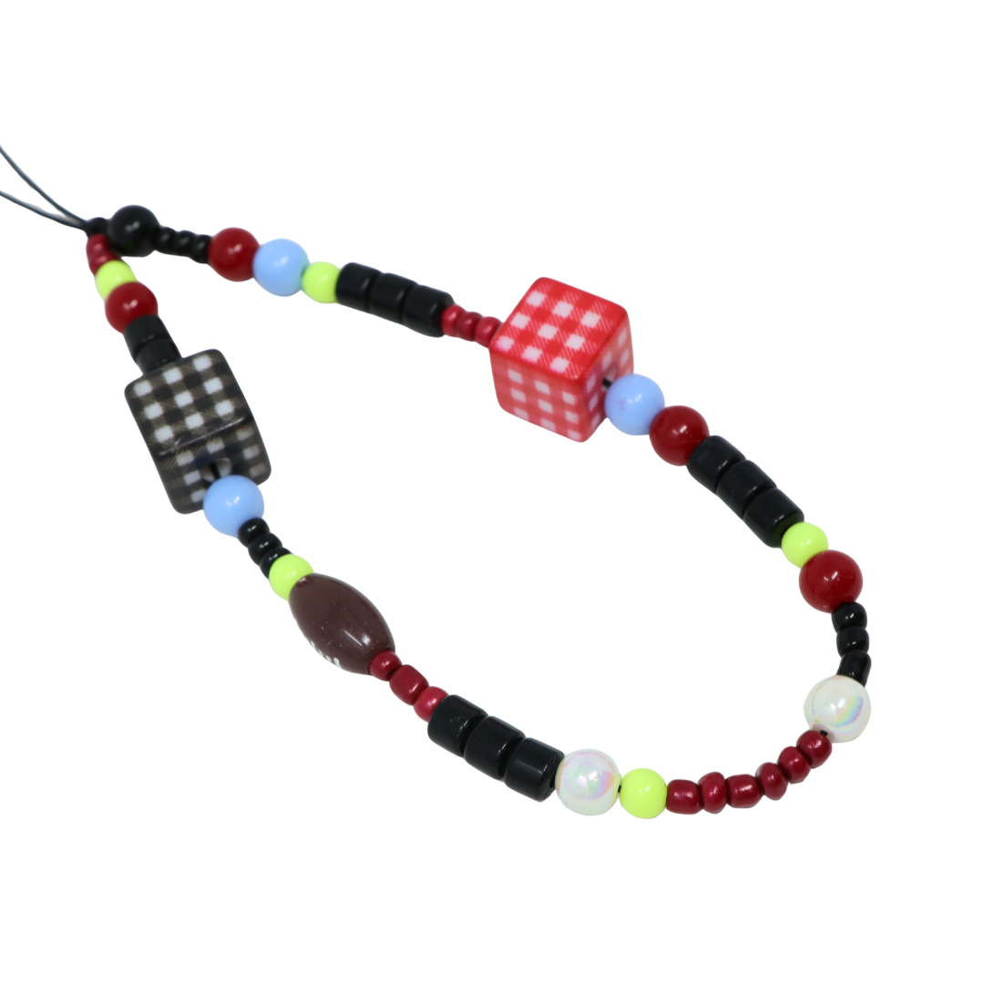 Black Rugby Phone Charm