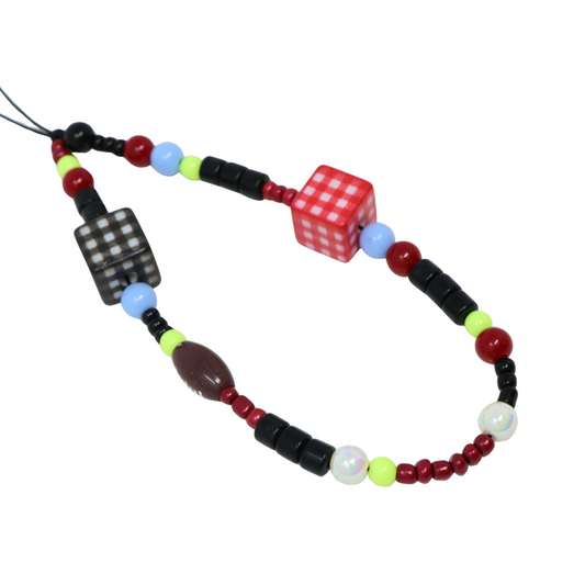 Black Rugby Phone Charm