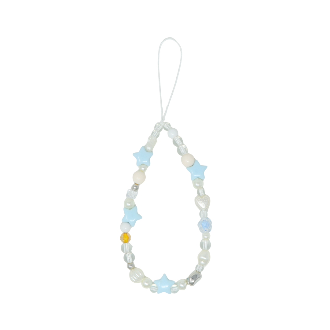 Caser Custom Baby Blue Star phone charm, detail view
