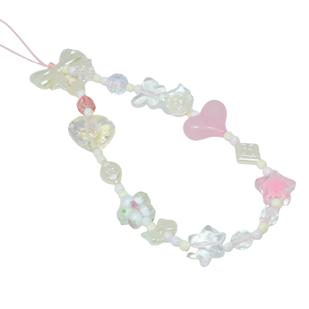 Pearl Bow Floral Phone Charm