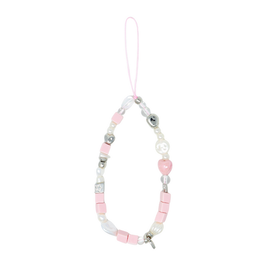 Caser Custom Pink Heart Lock phone charm, detail view