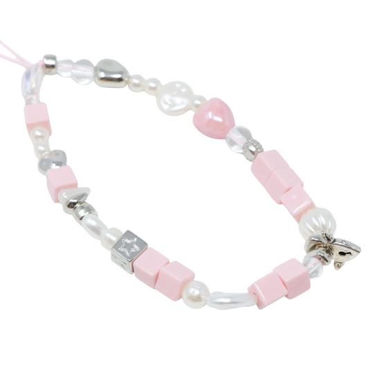 Pink Heart Lock Phone Charm