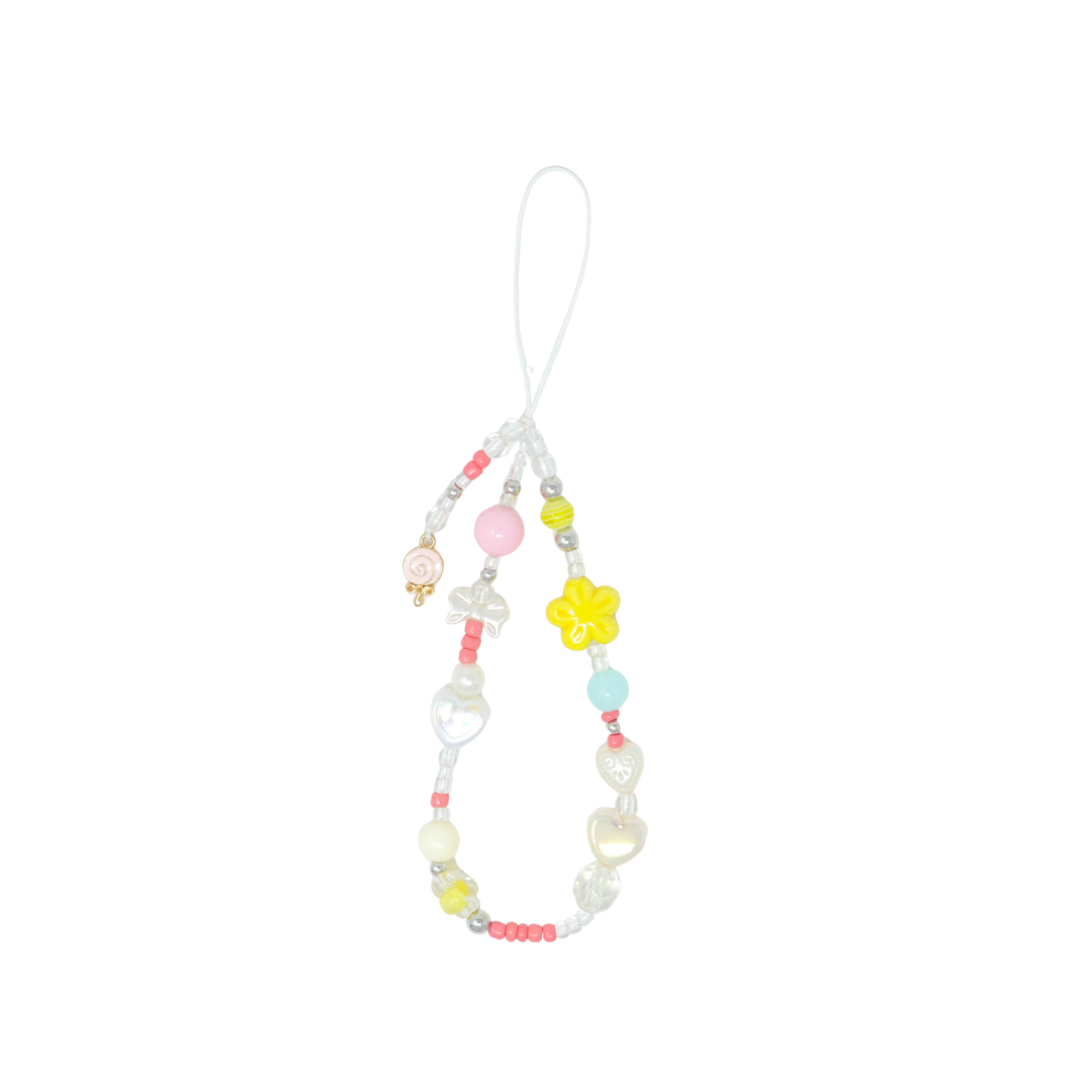 Yellow Floral Lollipop Phone Charm