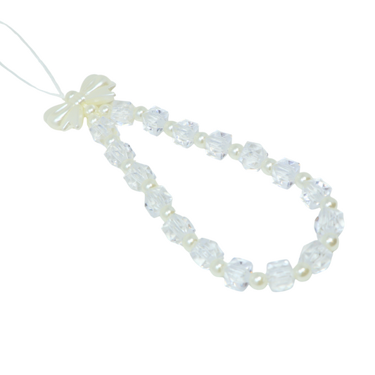 Clear Bow Phone Charm
