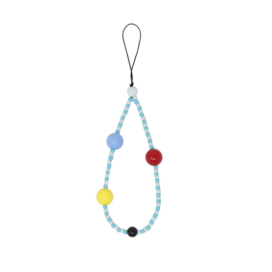 Caser Custom Blue Balls phone charm, detail view