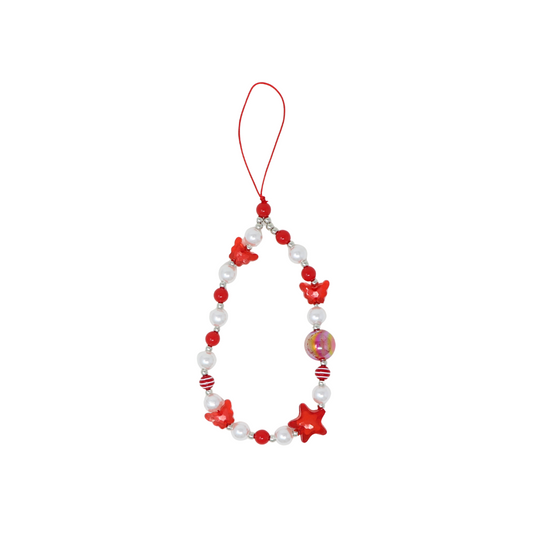 Caser Custom Red Butterfly phone charm, detail view