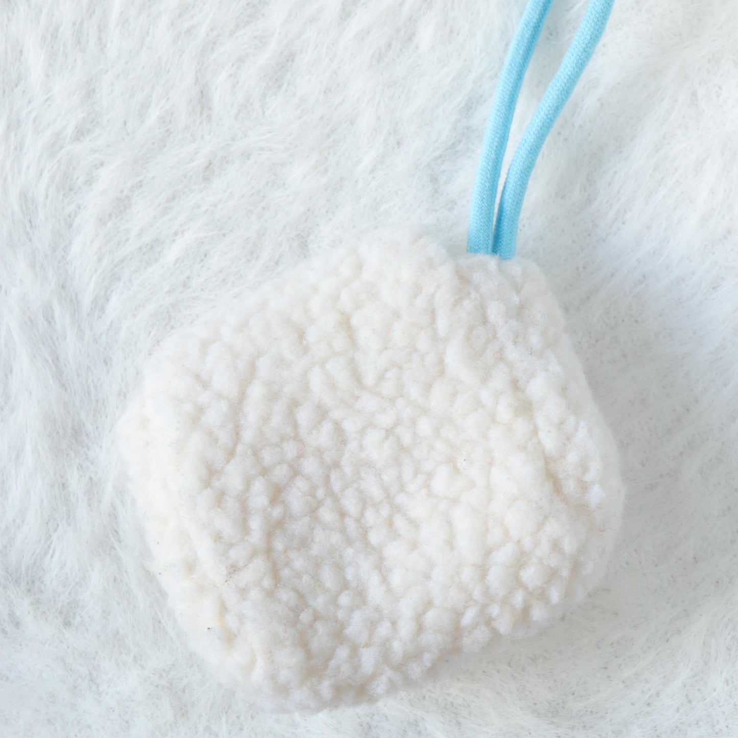 Plush Airpod Pouch - Mini White Case With Cute Dog Patch