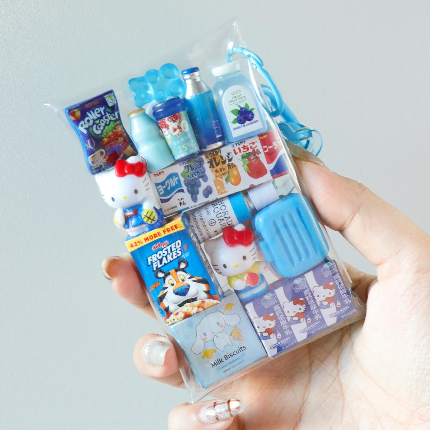 Caser Custom Cute Character-Inspired mini pouch keychain bag charm, styled view