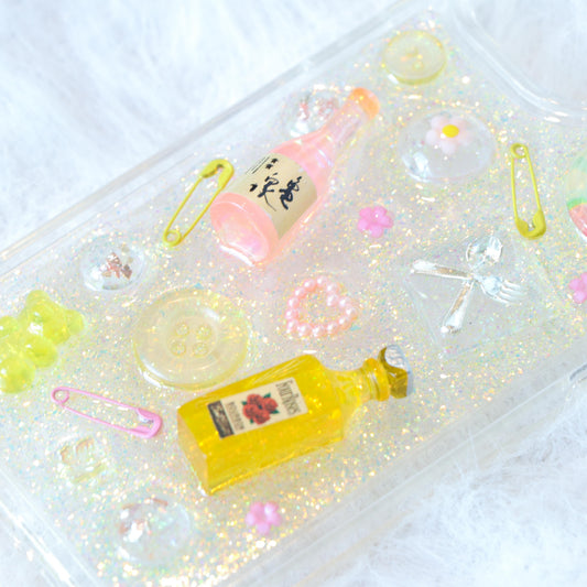 Handmade Resin Phone Case - Sparkling Boozy - iPhone 15