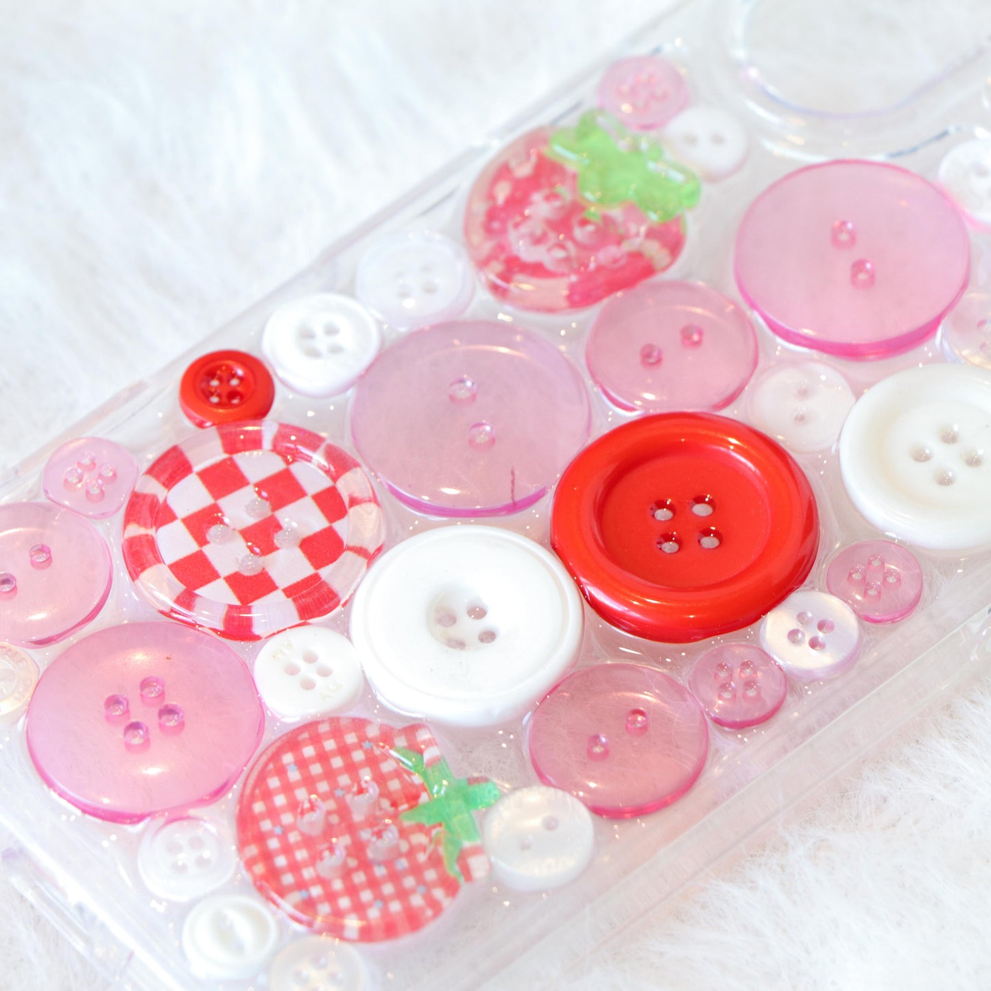 Handmade Resin Phone Case - Apple Button - iPhone 17
