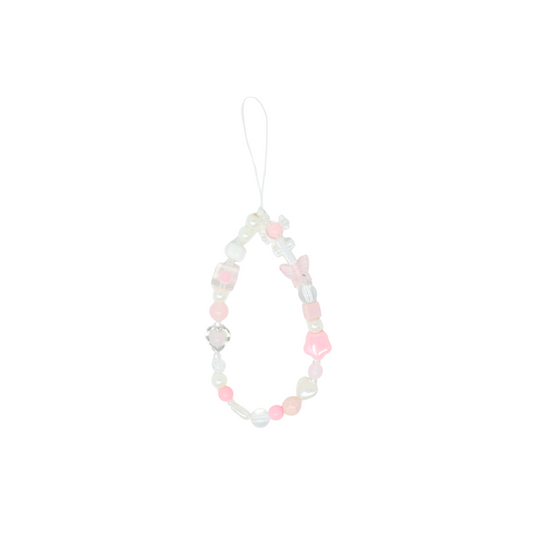 Pink Pearl Cross Phone Charm