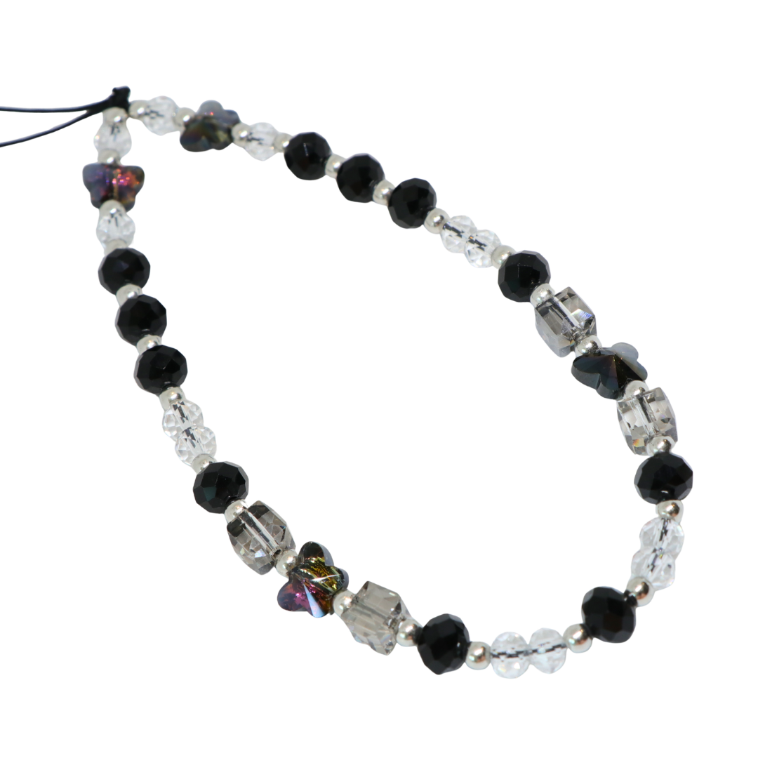 Caser Custom Black Crystal with Butterfly phone charm, product photo