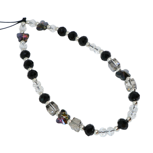 Caser Custom Black Crystal with Butterfly phone charm, product photo