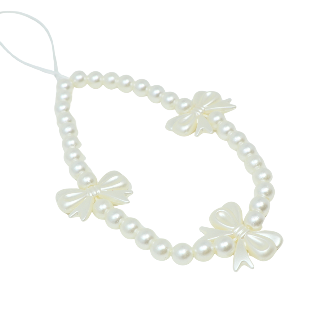 Pearl Bow Phone Charm