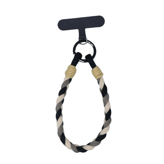Black Soft Braid Wrist Phone Strap