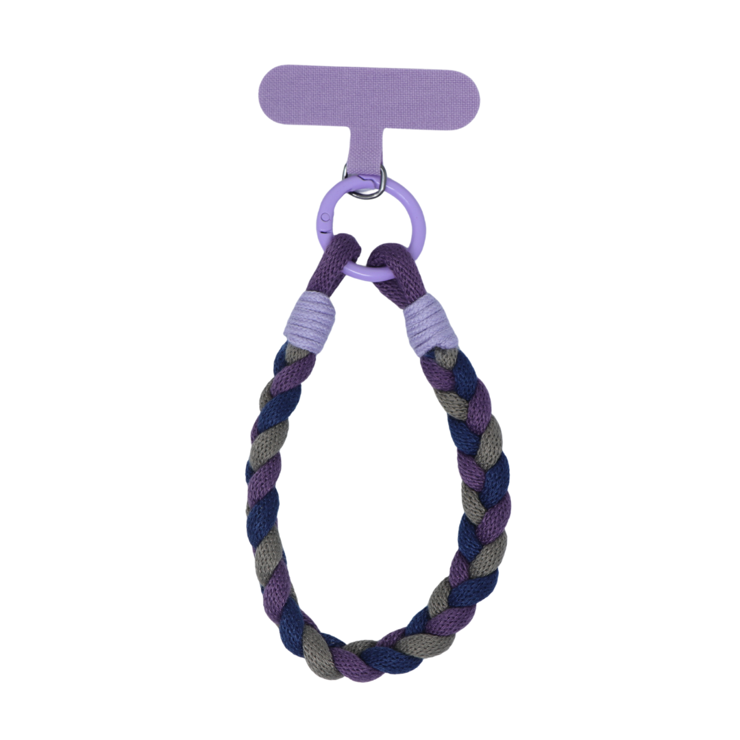 Purple Soft Braid Wrist Phone Strap