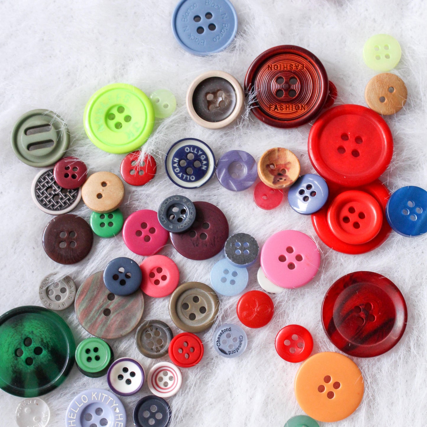 Handmade Resin Phone Case - Button Rainbow