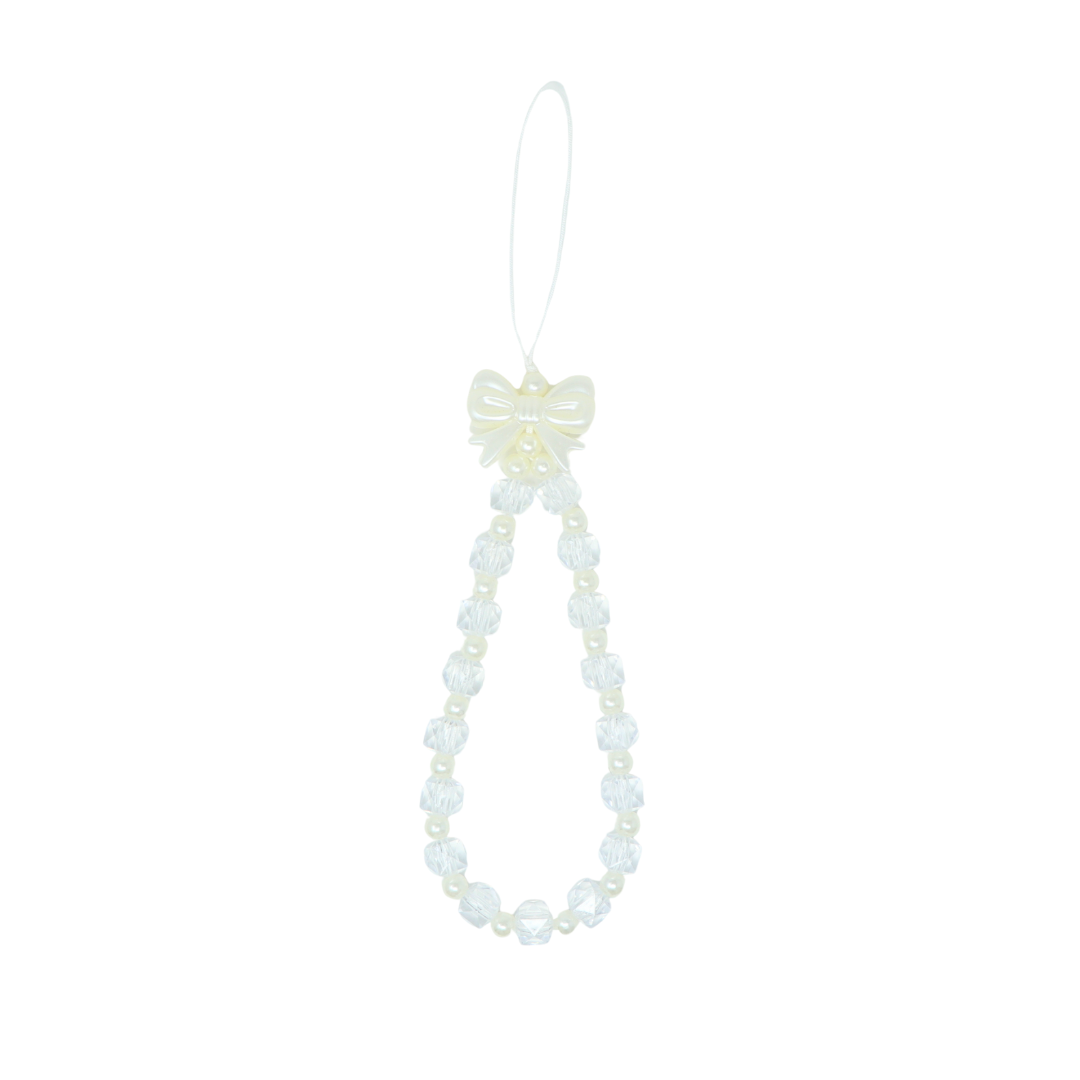 Clear Bow Phone Charm