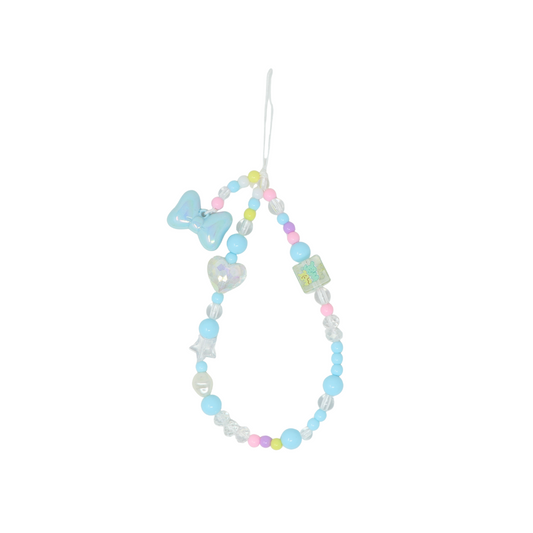Baby Blue Rabbit Cube Bow Phone Charm