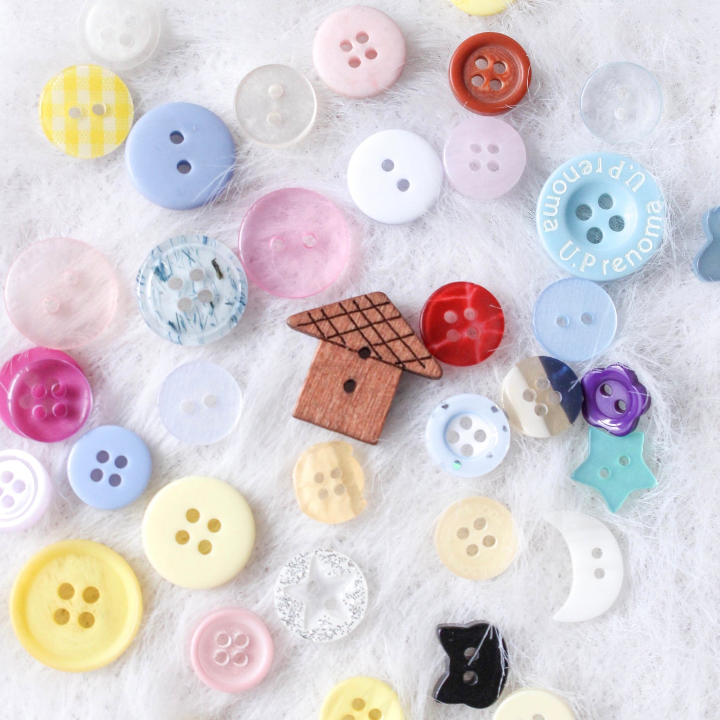 Handmade Resin Phone Case - Button Rainbow