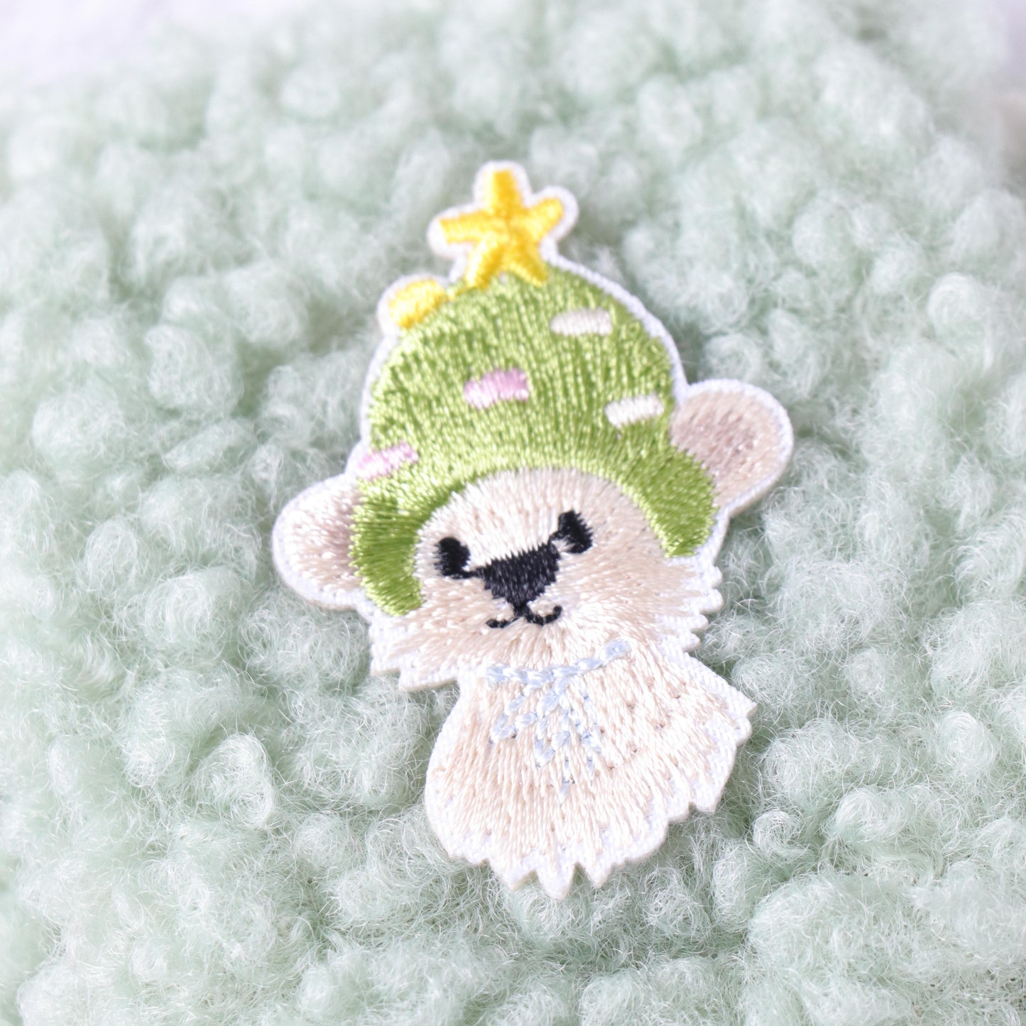 Plush Airpod Pouch - Mini Green Case With Cute Dog Patch