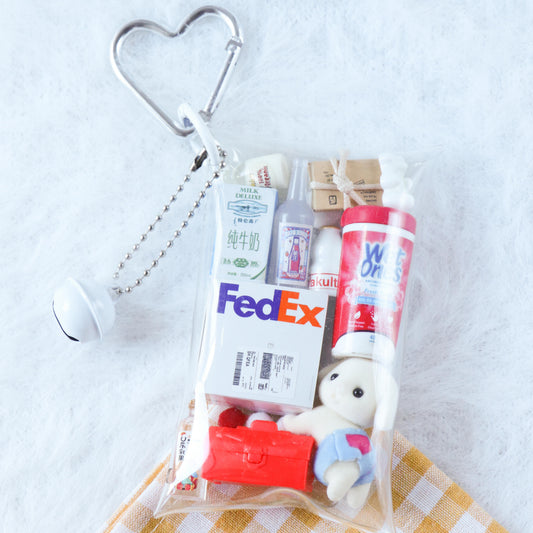 Caser Custom Mini Animal Flora Rabbit Mini Pouch Accessory bag charm, detail view