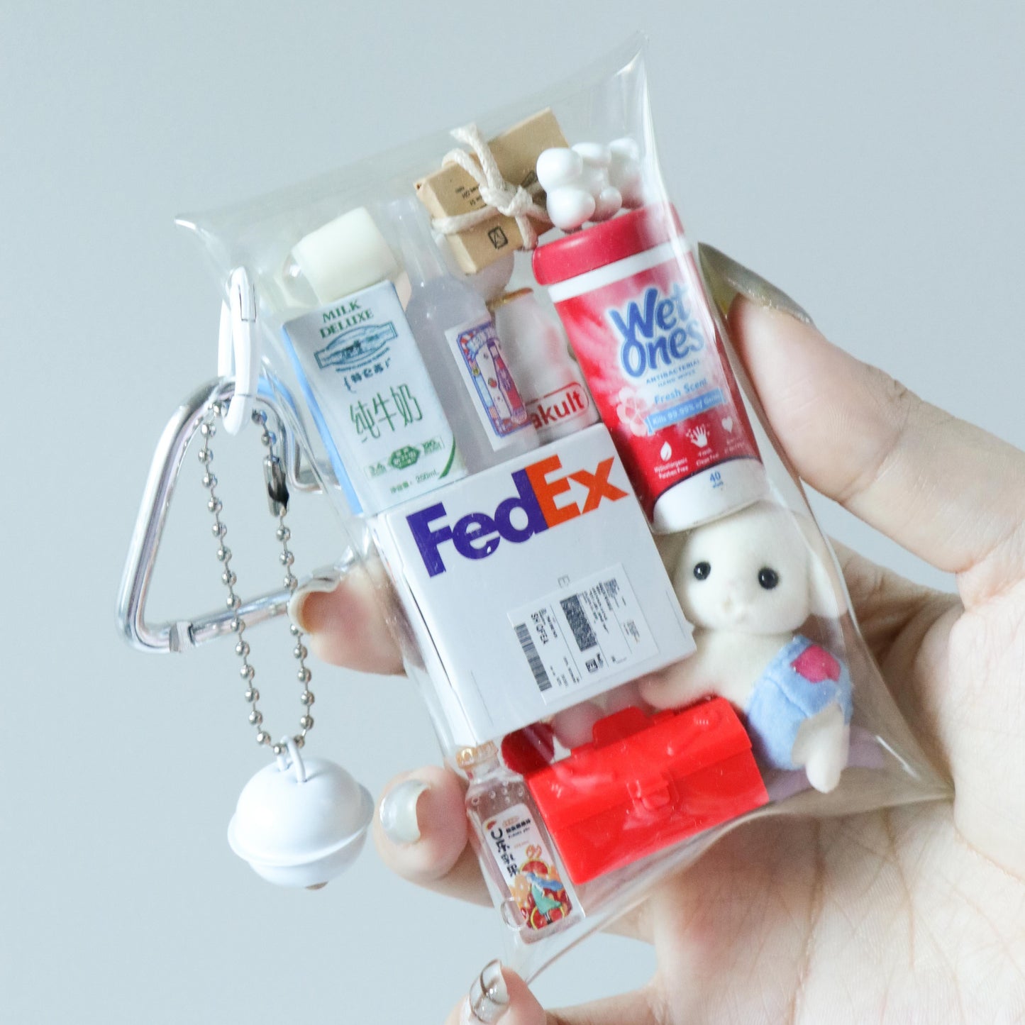 Caser Custom Mini Animal Flora Rabbit Mini Pouch Accessory bag charm, product photo