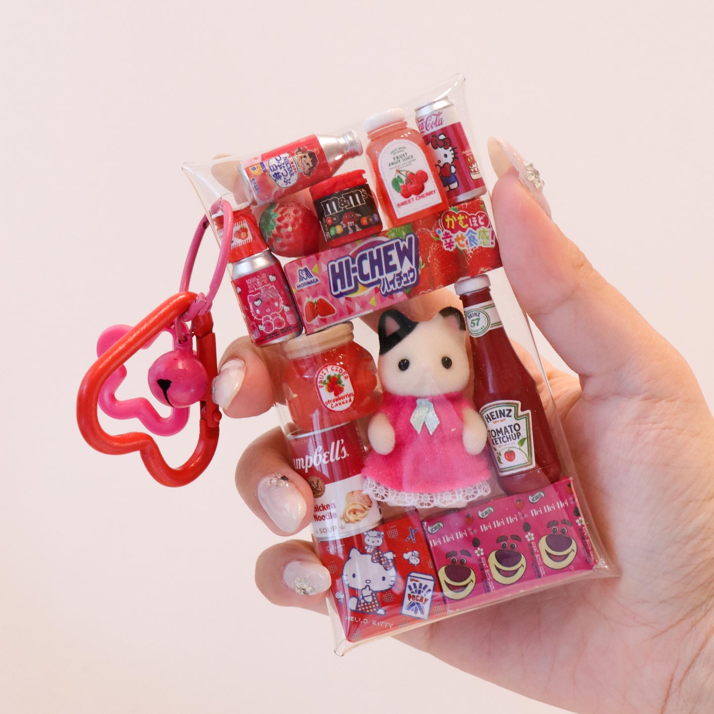Calico Critters Bag Charm – Tuxedo Cat Mini Pouch Accessory