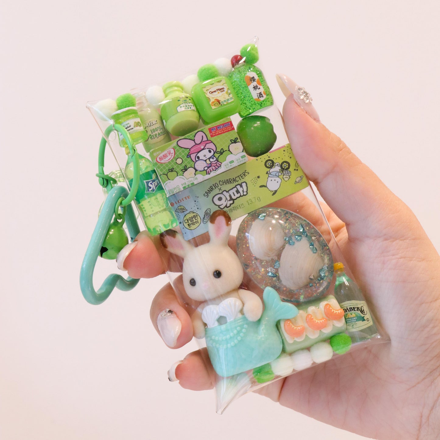 Calico Critters Bag Charm – Chocolate Rabbit Mini Pouch Accessory