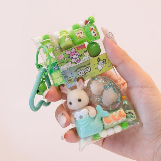 Calico Critters Bag Charm – Chocolate Rabbit Mini Pouch Accessory