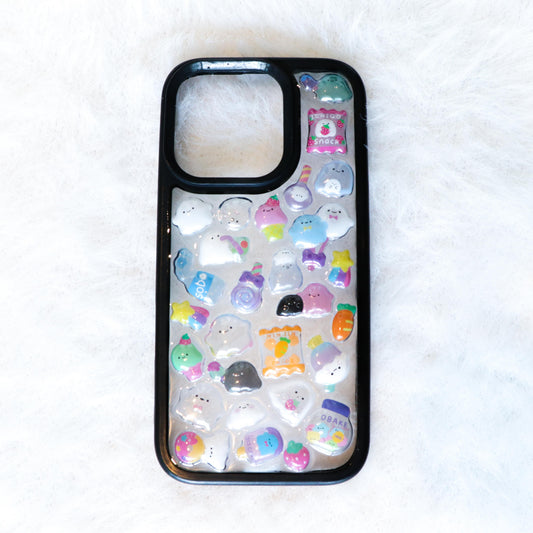 Caser Custom Cloud Ghost handmade resin phone case for iPhone 16 Pro, product photo