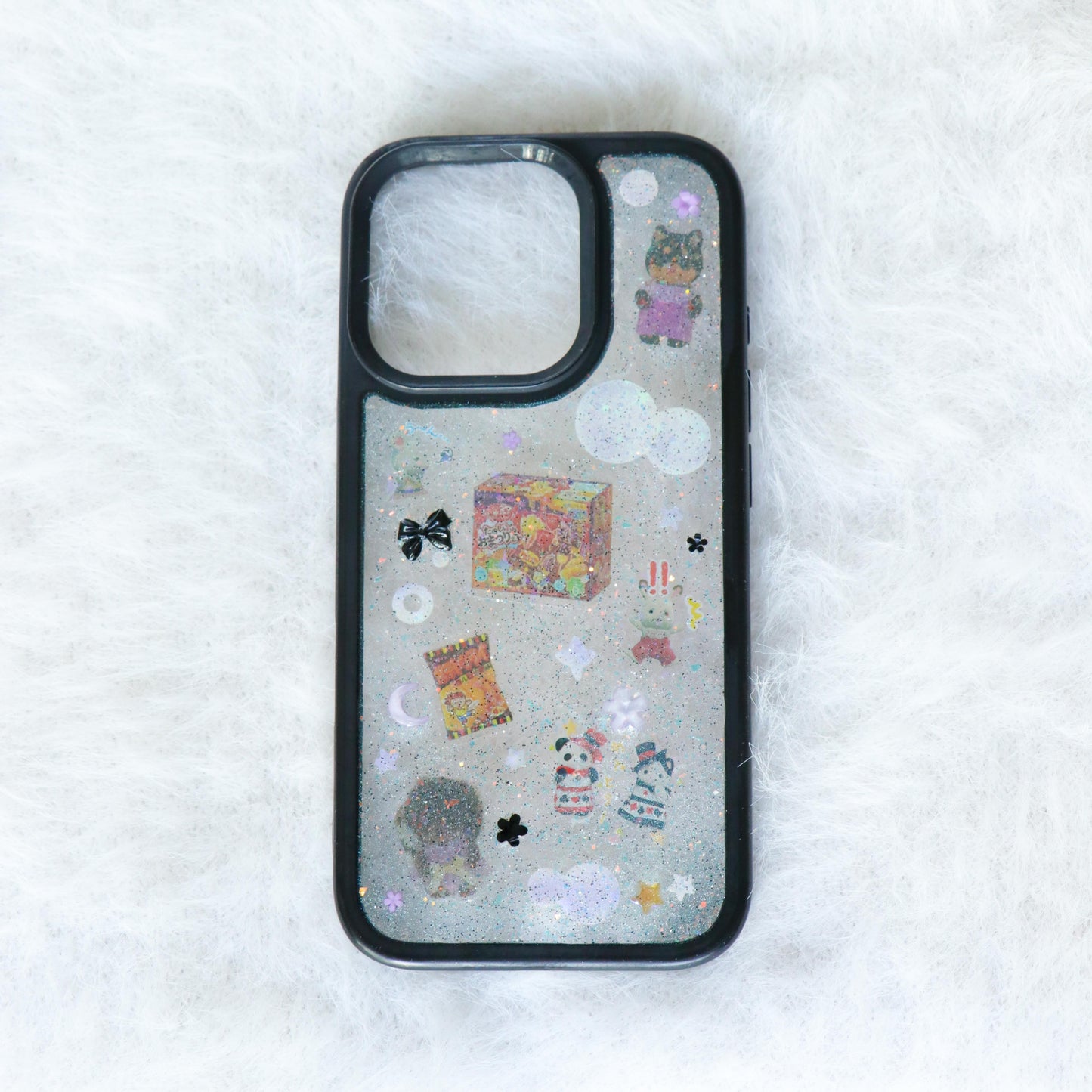 Handmade Resin Phone Case - Circus Sparkle  - iPhone 16 Pro