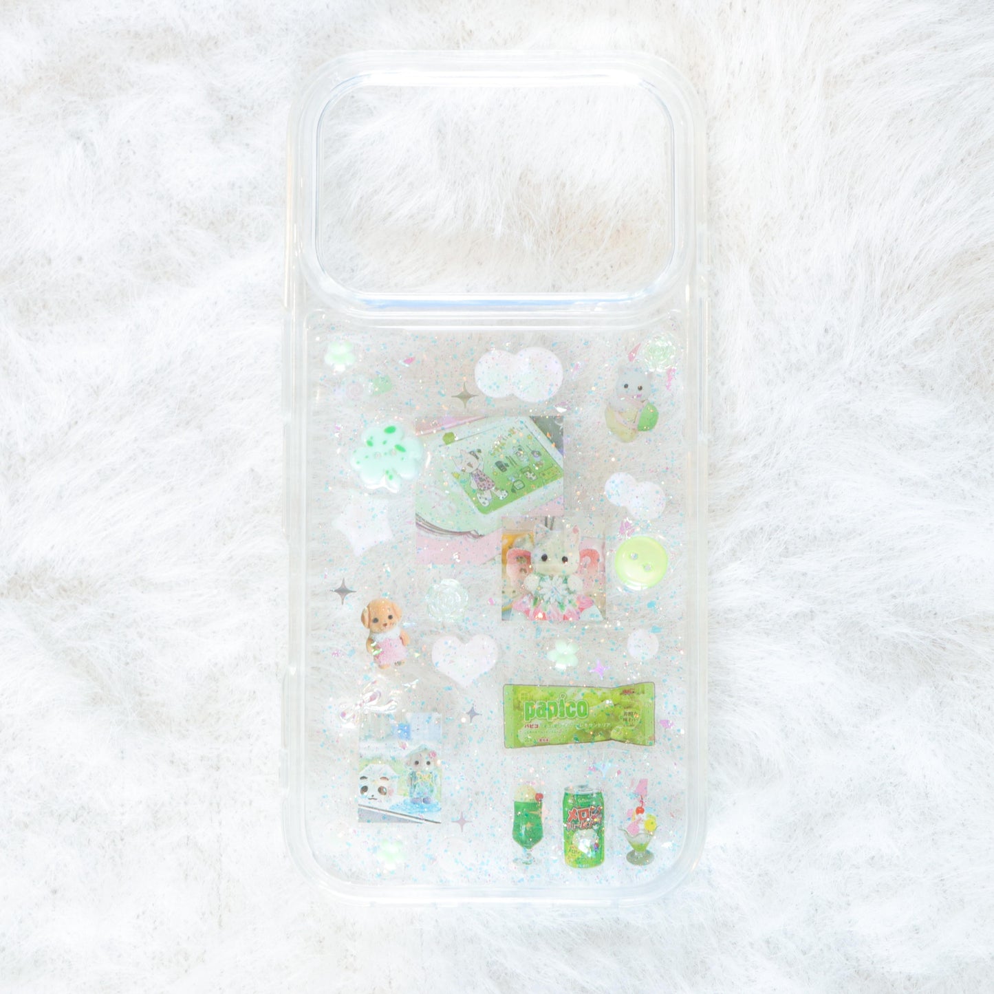 Handmade Resin Phone Case - Lucky Sparkle - iPhone 17 Pro