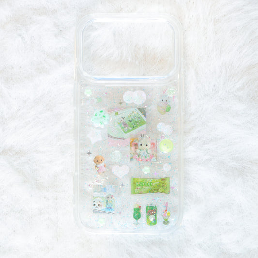 Handmade Resin Phone Case - Lucky Sparkle - iPhone 17 Pro
