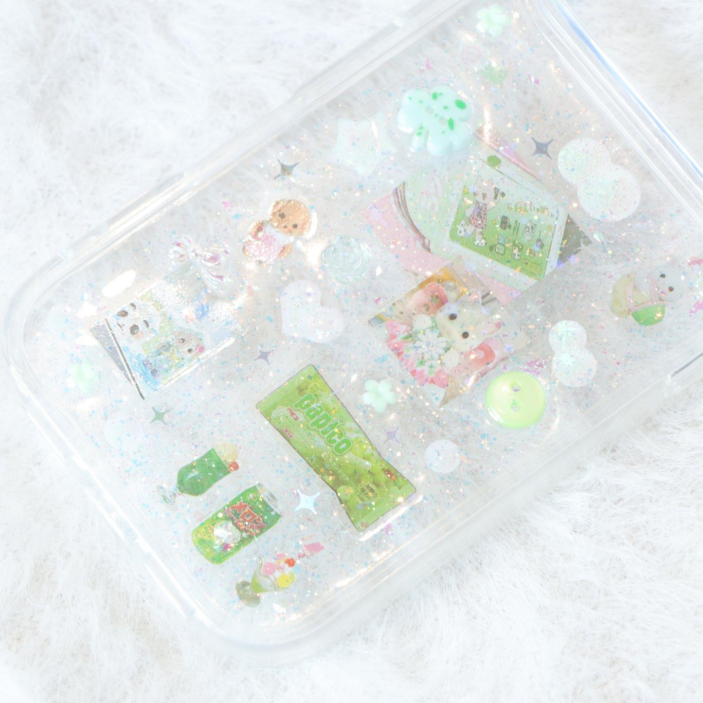 Handmade Resin Phone Case - Lucky Sparkle - iPhone 17 Pro