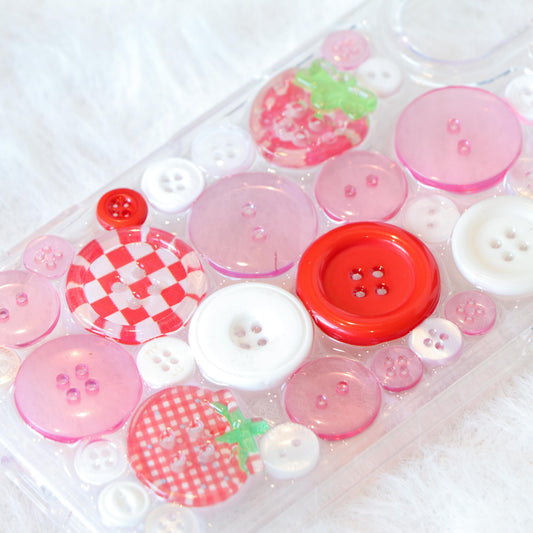 Handmade Resin Phone Case - Apple Button - iPhone 17