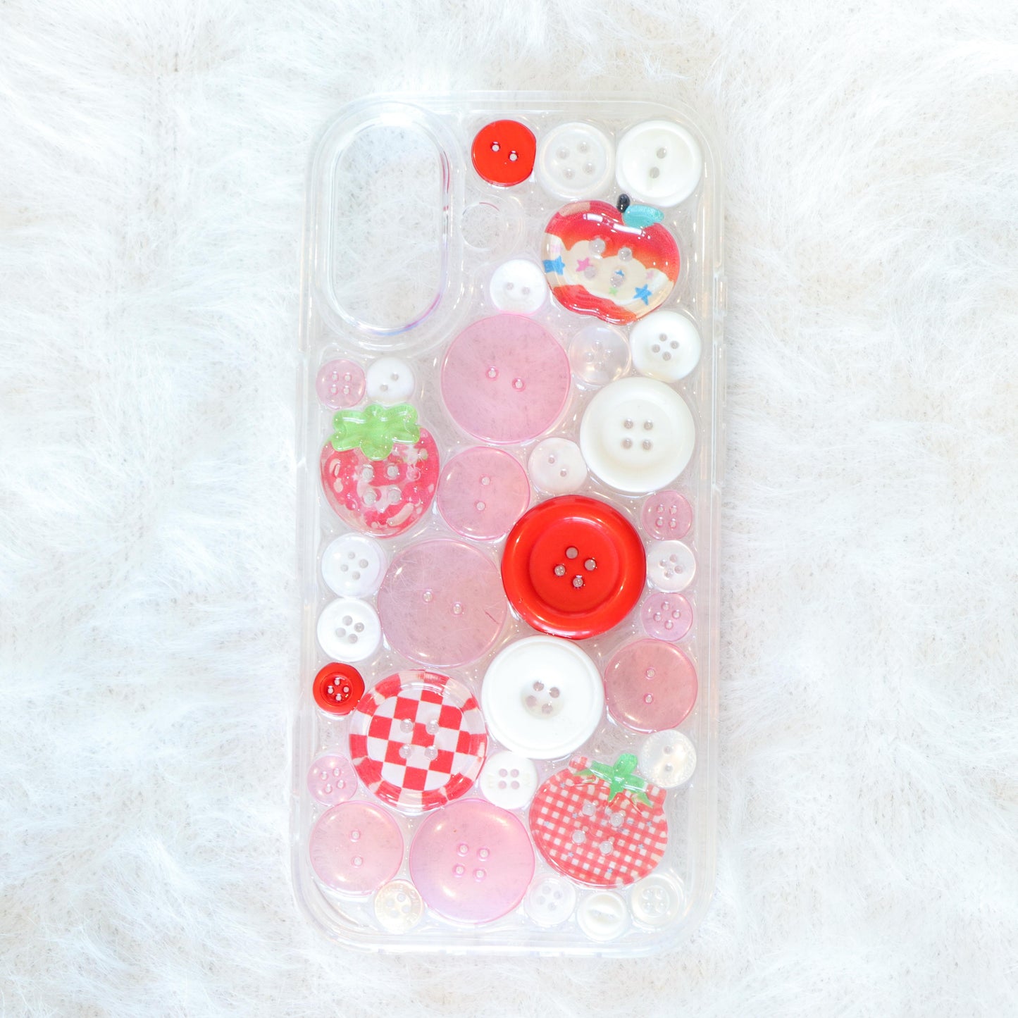 Handmade Resin Phone Case - Apple Button - iPhone 17