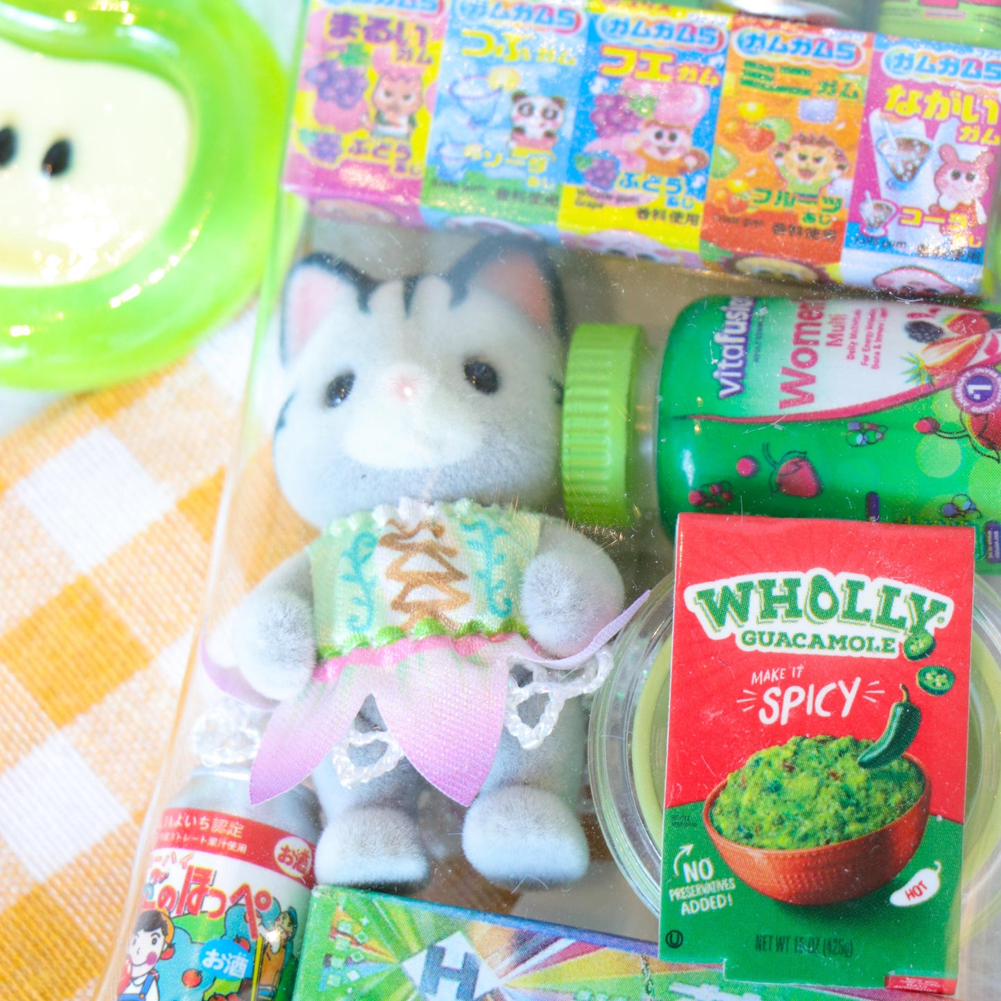 Calico Critters Bag Charm – Striped Cat Mini Pouch Accessory