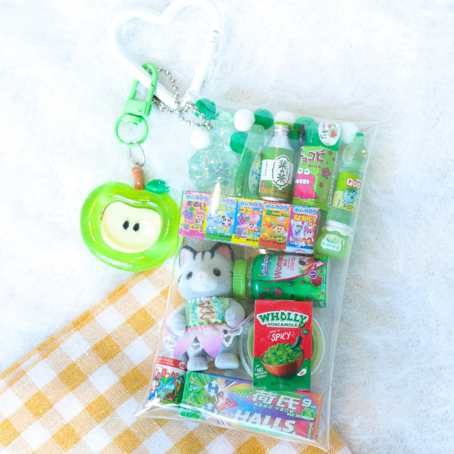 Calico Critters Bag Charm – Striped Cat Mini Pouch Accessory